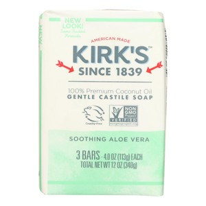 Kirks Natural Bar Soap - Coco Castile - Aloe Vera - 3 Pack - 3/4 Oz - 1 Each Kirks Natural Bar Soap - Coco Castile - Aloe Vera - 3 Pack - 3/4 Oz - 1 Each