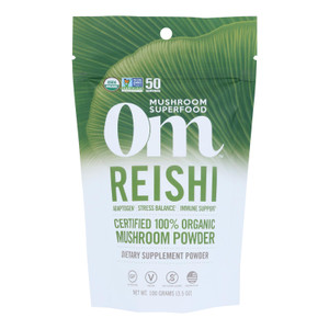 Om - Reishi Organic Powder 100grm - 1 Each - 3.5 Oz Om - Reishi Organic Powder 100grm - 1 Each - 3.5 Oz