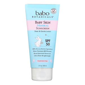 Babo Botanicals - Baby Skin Mineral Sunscreen - Spf 50 - 3 Oz. Babo Botanicals - Baby Skin Mineral Sunscreen - Spf 50 - 3 Oz.