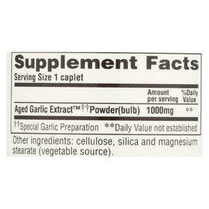 Kyolic - Aged Garlic Extract One Per Day Cardiovascular - 1000 Mg - 30 Caplets Kyolic - Aged Garlic Extract One Per Day Cardiovascular - 1000 Mg - 30 Caplets