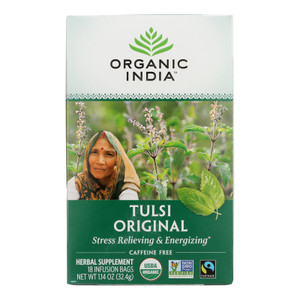 Organic India Tulsi Tea Original - 18 Tea Bags - Case Of 6 Organic India Tulsi Tea Original - 18 Tea Bags - Case Of 6