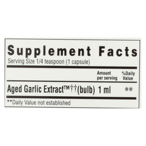 Kyolic - Aged Garlic Extract Cardiovascular Liquid - 4 Fl Oz Kyolic - Aged Garlic Extract Cardiovascular Liquid - 4 Fl Oz