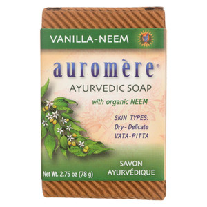 Auromere Bar Soap - Ayurvedic - Vanilla Neem - 2.75 Oz Auromere Bar Soap - Ayurvedic - Vanilla Neem - 2.75 Oz