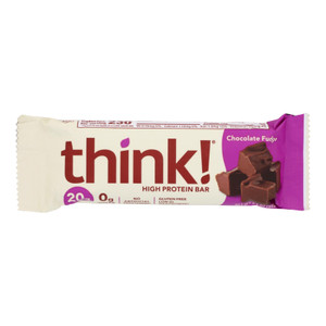 Think Products Thin Bar - Chocolate Fudge - Case Of 10 - 2.1 Oz Think Products Thin Bar - Chocolate Fudge - Case Of 10 - 2.1 Oz