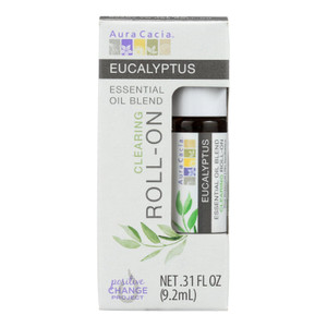 Aura Cacia - Roll On Essential Oil - Eucalyptus - Case Of 4 - .31 Oz Aura Cacia - Roll On Essential Oil - Eucalyptus - Case Of 4 - .31 Oz