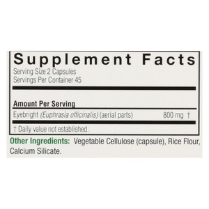 Nature's Answer - Eyebright Herb - 90 Vegetarian Capsules Nature's Answer - Eyebright Herb - 90 Vegetarian Capsules