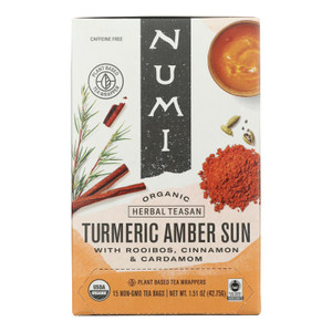 Numi Tea - Tea Turmeric Amber Sun - Case Of 6-15 Bag Numi Tea - Tea Turmeric Amber Sun - Case Of 6-15 Bag