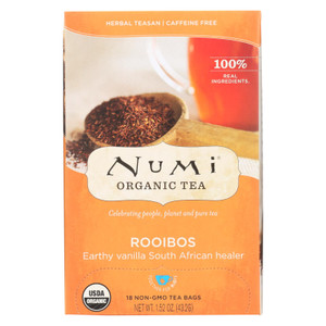Numi Red Mellow Bush Rooibos Tea - 18 Tea Bags - Case Of 6 Numi Red Mellow Bush Rooibos Tea - 18 Tea Bags - Case Of 6