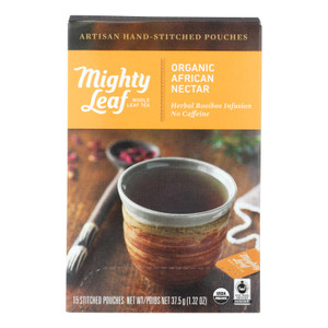 Mighty Leaf Tea - Tea Afrcn Nctr Stched - Case Of 6 - 15 Bag Mighty Leaf Tea - Tea Afrcn Nctr Stched - Case Of 6 - 15 Bag