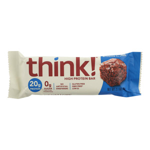 Think Products Thin Bar - Brownie Crunch - Case Of 10 - 2.1 Oz Think Products Thin Bar - Brownie Crunch - Case Of 10 - 2.1 Oz