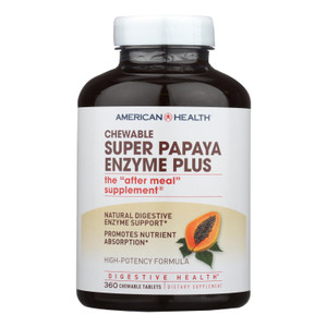 American Health - Super Papaya Enzyme Plus Chewable - 360 Chewable Tablets American Health - Super Papaya Enzyme Plus Chewable - 360 Chewable Tablets