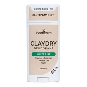 Zion Health Claydry Silk Deodorant - White Pine - 2.5 Oz Zion Health Claydry Silk Deodorant - White Pine - 2.5 Oz