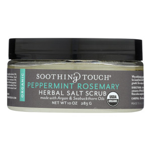 Soothing Touch Scrub - Organic - Salt - Herbal - Peppermint Rosemary - 10 Oz Soothing Touch Scrub - Organic - Salt - Herbal - Peppermint Rosemary - 10 Oz