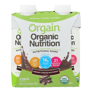 Orgain Organic Nutrition Shake - Chocolate Fudge - 11 Fl Oz - Case Of 12 Orgain Organic Nutrition Shake - Chocolate Fudge - 11 Fl Oz - Case Of 12