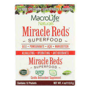 Macrolife Naturals Miracle Reds Antioxidant Super Food - 12 Packets Of .33 Oz Macrolife Naturals Miracle Reds Antioxidant Super Food - 12 Packets Of .33 Oz