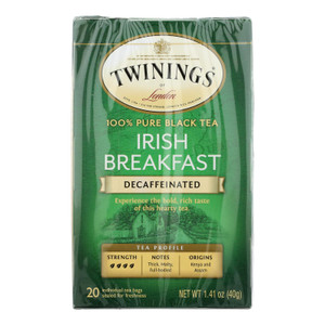 Twinings Tea Breakfast Tea - Irish Decaf - Case Of 6 - 20 Bags Twinings Tea Breakfast Tea - Irish Decaf - Case Of 6 - 20 Bags