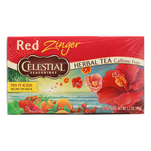 Celestial Seasonings Herbal Tea Caffeine Free Red Zinger - 20 Tea Bags - Case Of 6 Celestial Seasonings Herbal Tea Caffeine Free Red Zinger - 20 Tea Bags - Case Of 6