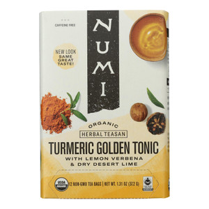 Numi Tea - Organic - Turmeric - Golden Tonic - 12 Bags - Case Of 6 Numi Tea - Organic - Turmeric - Golden Tonic - 12 Bags - Case Of 6