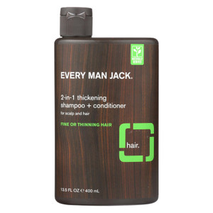 Every Man Jack 2 In 1 Shampoo Plus Conditioner - Thickening - Scalp And Hair - Fine Or Thinning Hair - 13.5 Oz Every Man Jack 2 In 1 Shampoo Plus Conditioner - Thickening - Scalp And Hair - Fine Or Thinning Hair - 13.5 Oz