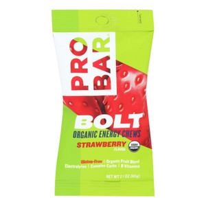 Probar Bolt Energy Chews - Organic Strawberry - 2.1 Oz - Case Of 12 Probar Bolt Energy Chews - Organic Strawberry - 2.1 Oz - Case Of 12