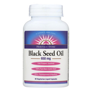 Heritage Store Black Seed Oil Dietary Supplement  - 1 Each - 90 Vcap Heritage Store Black Seed Oil Dietary Supplement  - 1 Each - 90 Vcap