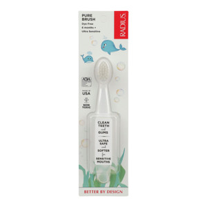 Radius - Pure Baby Toothbrush 6-18 Months - Ultra Soft - Case Of 6 Radius - Pure Baby Toothbrush 6-18 Months - Ultra Soft - Case Of 6