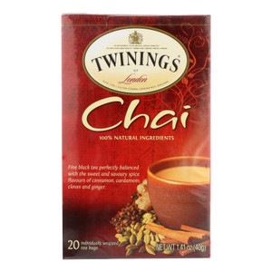 Twinings Tea Chai - Case Of 6 - 20 Bags Twinings Tea Chai - Case Of 6 - 20 Bags