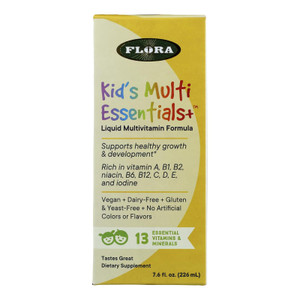 Flora - Mltivtmn Kids Essntl Liquid - 1 Each-7.6 Fz - J C Herbal Products