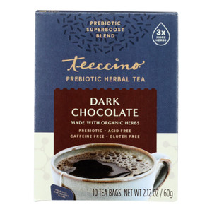 Teeccino - Tea Dark Chocolate Prebiotic - Case Of 6-10 Bag - J C Herbal Products