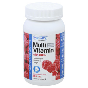 Yum V's - Multivitamin Adults Iron - 1 Each - 60 Ct - J C Herbal Products