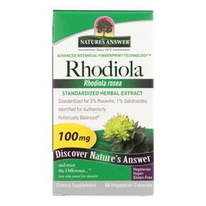 Nature's Answer - Rhodiola Root Extract - 60 Vegetarian Capsules - J C Herbal Products