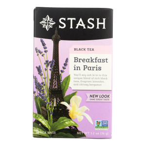 Stash Tea Black Tea - Breakfast In Paris - Case Of 6 - 18 Bags - J C Herbal Products