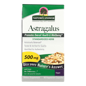 Nature's Answer - Astragalus Root Extract - 60 Vegetarian Capsules - J C Herbal Products