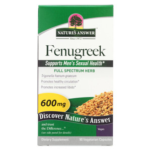 Nature's Answer - Fenugreek Seed - 90 Vegetarian Capsules - J C Herbal Products