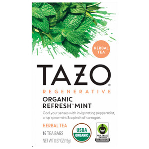 Tazo Tea - Herbal Tea Organic Refresh Mint - Case Of 6-16 Bags - J C Herbal Products