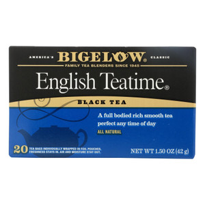 Bigelow Tea English Teatime Black Tea - Case Of 6 - 20 Bags - J C Herbal Products