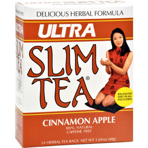 Hobe Labs Ultra Slim Tea Cinnamon Apple - 24 Tea Bags - J C Herbal Products
