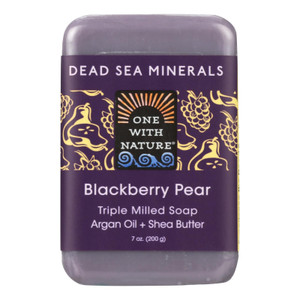 One With Nature Triple Milled Soap Bar - Blackberry Pear - 7 Oz - J C Herbal Products