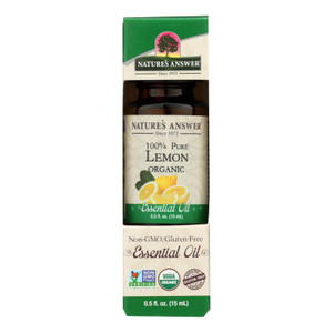 Nature's Answer - Organic Essential Oil - Lemon - 0.5 Oz. - J C Herbal Products
