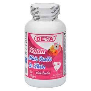 Deva Vegan Vitamins - Hair Nails And Skin - 90 Tablets - J C Herbal Products