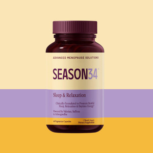 SEASON34 Menopause & Perimenopause Sleep Support for Women 40+  60 Ct