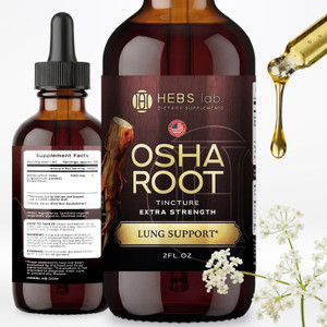 HEBS lab Osha Root Tincture Liquid Extract 2 fl oz - J C Herbal Products