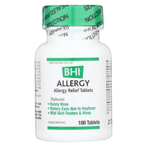 Bhi - Allergy Relief - 100 Tablets - J C Herbal Products