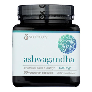 Youtheory - Ashwagandha - 1 Each - 60 Ct - J C Herbal Products