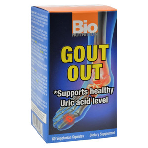 Bio Nutrition - Gout Out - 60 Vegetarian Capsules - J C Herbal Products