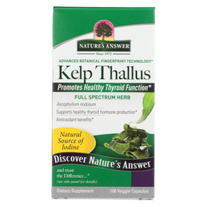 Nature's Answer - Kelp Thallus - 100 Capsules - J C Herbal Products