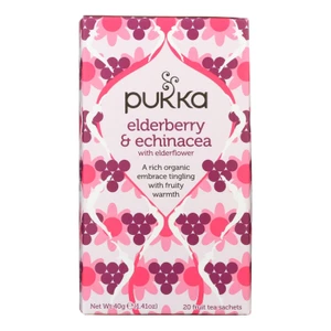 Pukka - Tea Organic Elberberry Echinacea - Case Of 4-20 Bags - J C Herbal Products