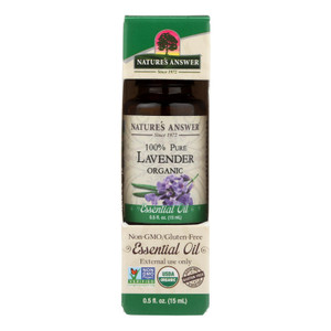 Nature's Answer - Organic Essential Oil - Lavender - 0.5 Oz. Nature's Answer - Organic Essential Oil - Lavender - 0.5 Oz.