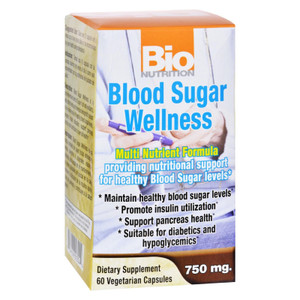 Bio Nutrition - Blood Sugar Wellness - 60 Vegetarian Capsules - J C Herbal Products