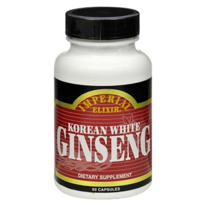 Imperial Elixir Korean White Ginseng - 500 Mg - 50 Capsules - J C Herbal Products